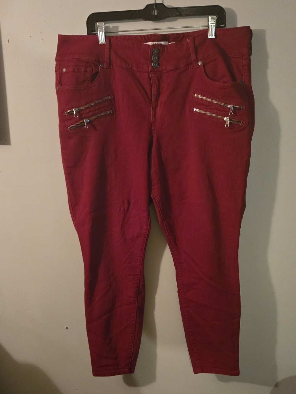 torrid Burgundy Denim Waistband Jeans